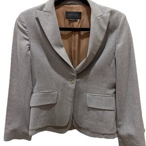BCBGMaxaria Women's Blazer Sz XS Gray Tailored Long Sleeve Blazer 96% Wool